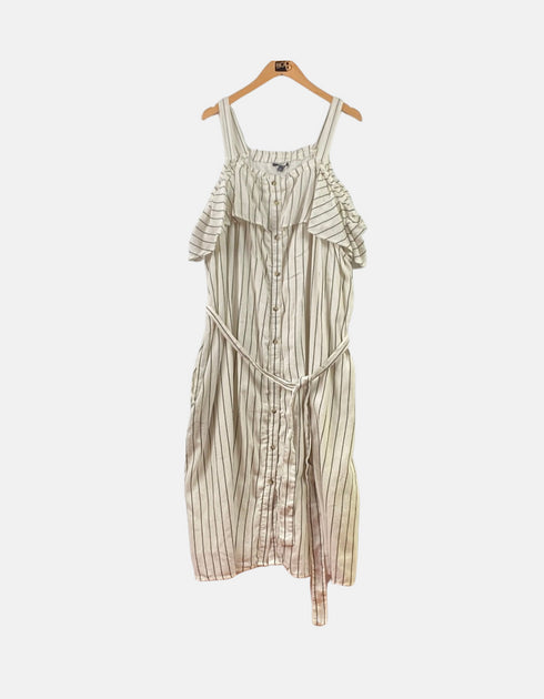 Long dress  white line black FM